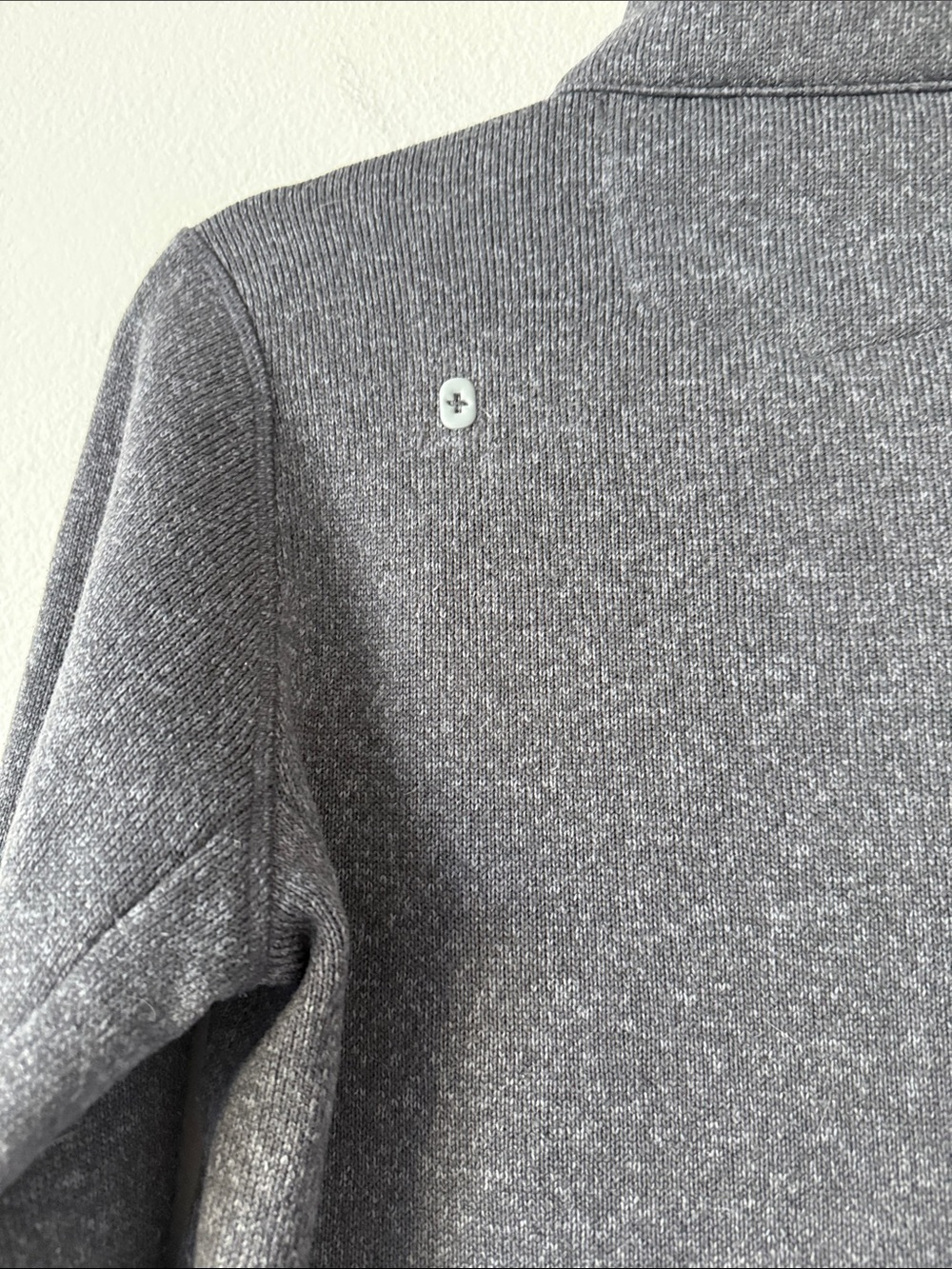 Figs Women Heathered Dark Gray Full-Zip Sweater Jacket - Picture 5 of 11